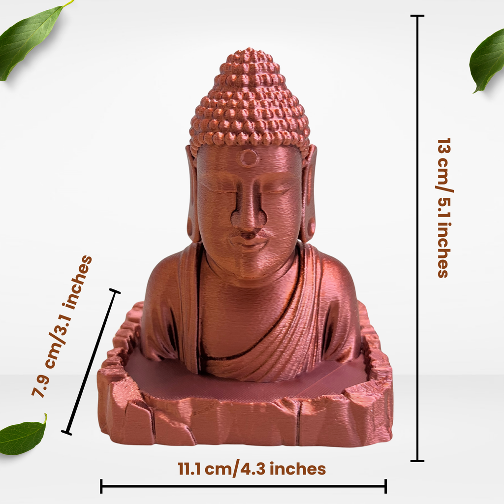 Metallic Copper Buddha Table Top | Modern Meditation & Home Décor Statue (13 cm)