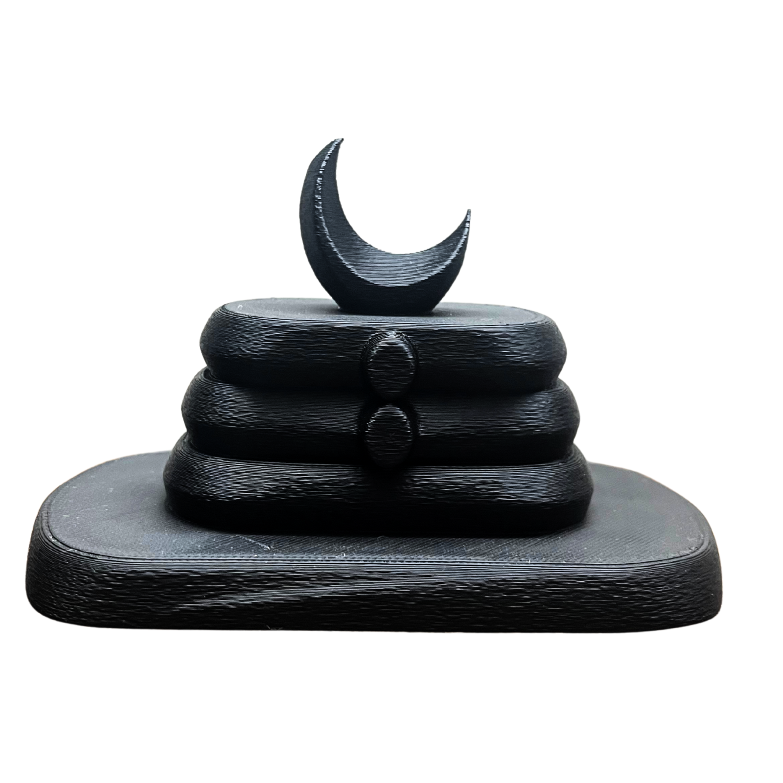 Minimal Lord Shiva Shivling Idol | Stone Black Meditation & Home Décor (7.5 cm)