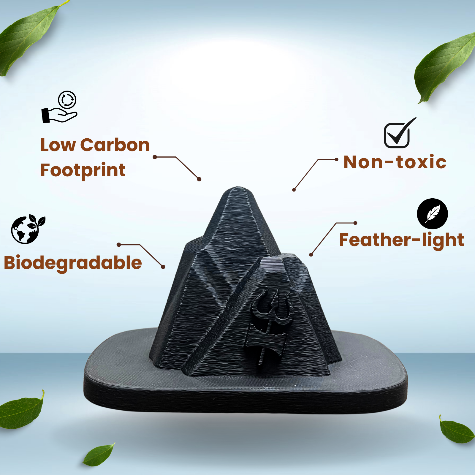 Kailash Parvat Shiv Murti | Minimal Stone Black Home & Meditation Décor (7.5 cm)