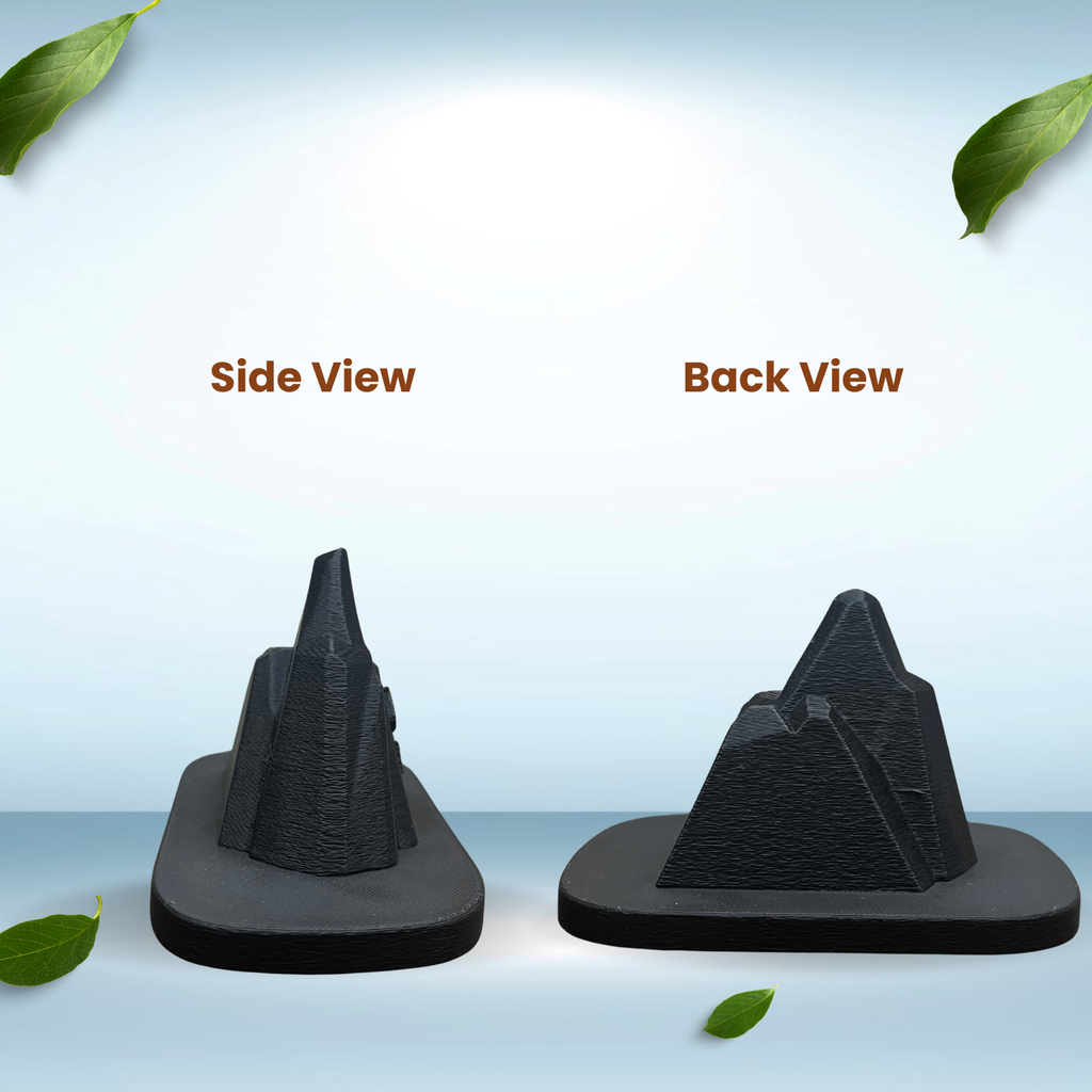 Kailash Parvat Shiv Murti | Minimal Stone Black Home & Meditation Décor (7.5 cm)