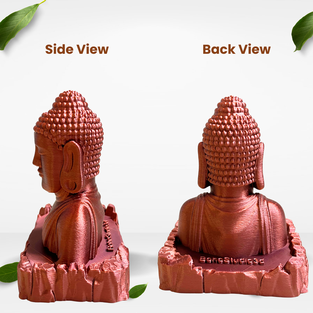 Metallic Copper Buddha Table Top | Modern Meditation & Home Décor Statue (13 cm)