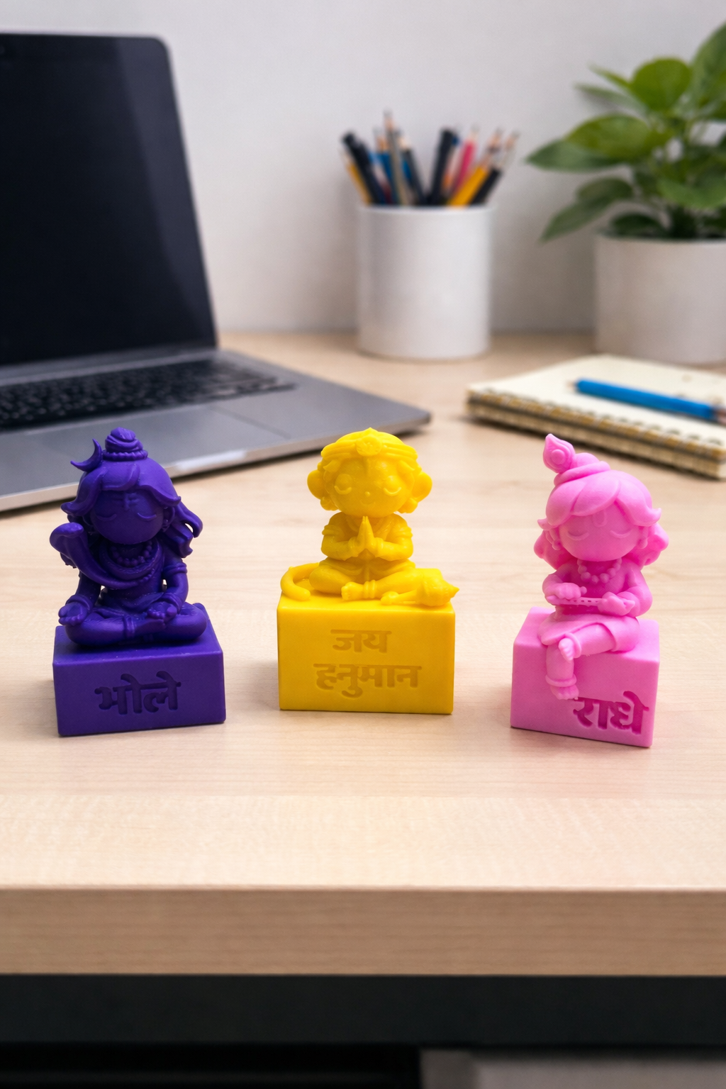 Divine Desk collectibles- Pack of 3- Krishna, Shiva & Hanuman