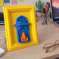 Lord Ganesha – 3D Printed Pop-Colour Framed Wall Art