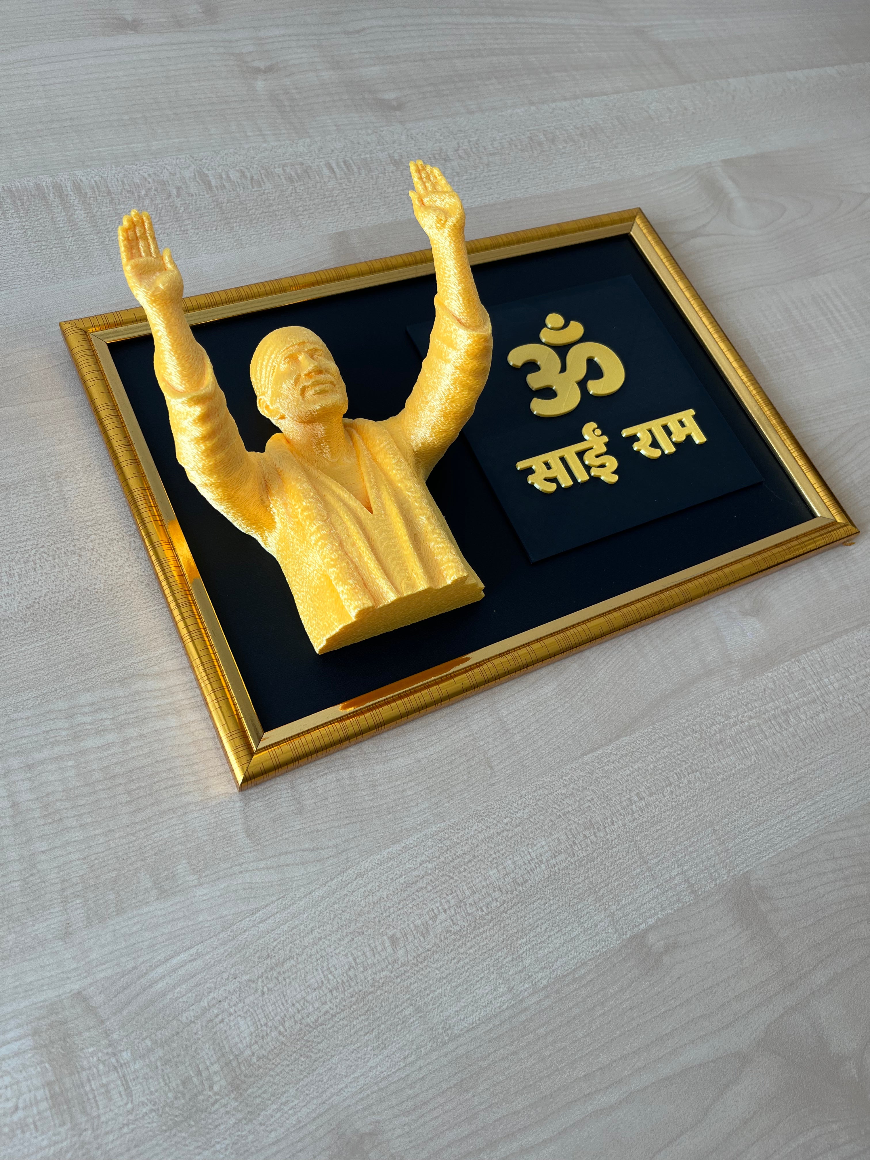 Sai Baba – 3D Printed Divine Wall Art Frame