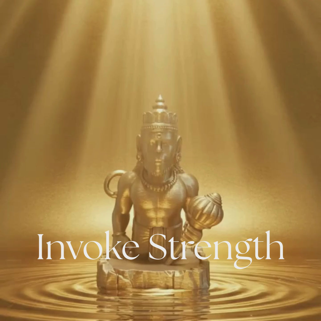 Antique Gold Hanuman Idol | Modern Spiritual Home & Desk Décor (17.5 cm)