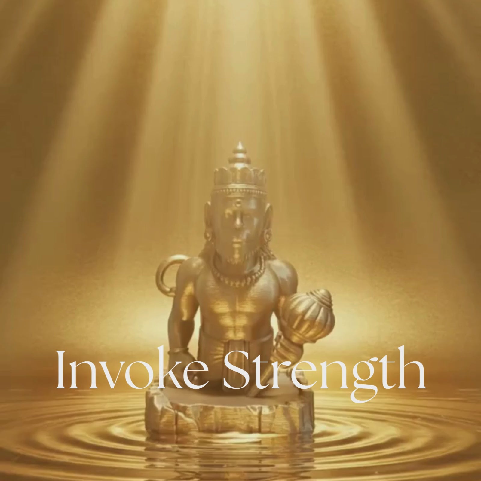 Antique Gold Hanuman Idol | Modern Spiritual Home & Desk Décor (17.5 cm)