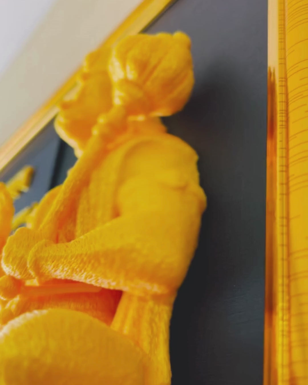 3D Printed Hanuman Ji Wall Frame with Sacred Chalisa Verse